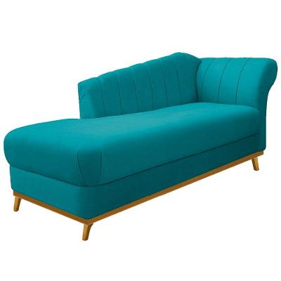 Recamier Vanessa 160cm Esquerdo Suede Turquesa Doce Sonho