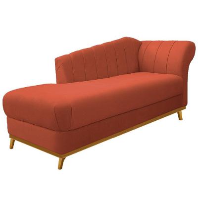 Recamier Vanessa 160cm Esquerdo Suede Terracota Doce Sonho