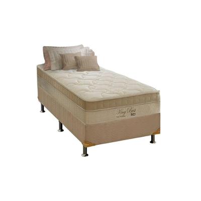 Cama Box Solteiro: Colchão Molas Anjos MasterPocket Ensacadas King Best + Base CRC Suede Clean(88x188)