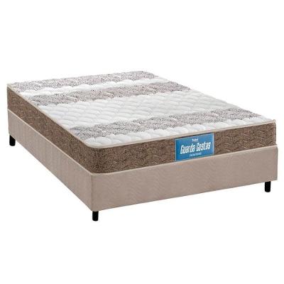 Cama Box Casal: Colchão Anatômico Probel D33/EP Guarda Costas Próintense Double Face + Base CRC Suede Clean(138x188)