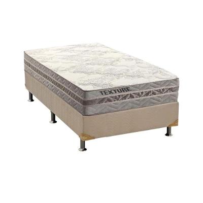 Cama Box Solteiro: Colchão Molas MasterPocket Ensacadas Paropas   Texture + Base CRC Suede Clean(88x188)