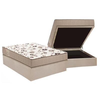 Cama Box Baú Casal: Colchão Espuma Ortobom D28 Physical Mega Resistente + Base Clean(138X188)