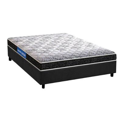 Cama Box Casal: Colchão Espuma Probel Guarda Costas Super Resistente + Base CRC Suede Gray(138x188)