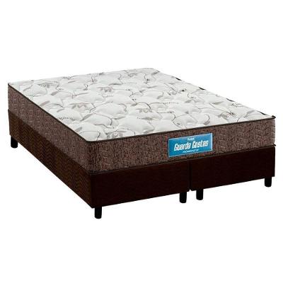 Cama Box Queen: Colchão Anatômico Probel D28/EP Guarda Costas Prómiddle + Base CRC Suede Brown(158x198)