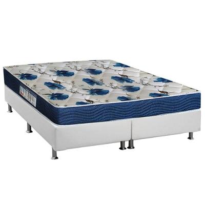 Cama Box Queen: Colchão Anatômico Ortobom D28/EP Fort Tech ISO 60 + Base CRC Courano White(158x198)
