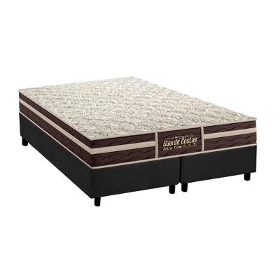 Cama Box King: Colchão Ortopédico Probel Guarda Costas Extra Firme + Base Crc Suede Gray(193X203)