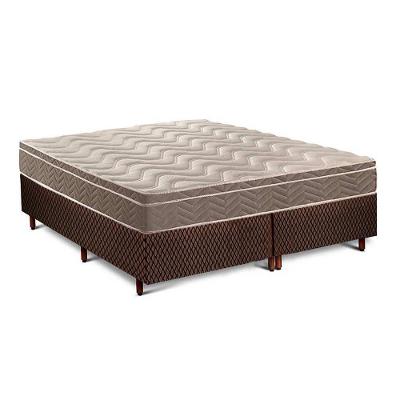 Cama Box Queen: Colchão Espuma Paropas D33/EP Anatômico Confort Ultra Firme + Base CRC Fantasy Brown(158x198)