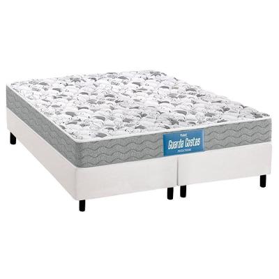 Cama Box Queen: Colchão Ortopédico Probel D33/Ep Guarda Costas Double Face + Base White(158X198)