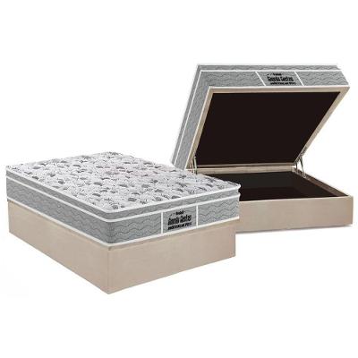 Cama Box Baú Casal: Colchão Espuma D45 Probel / Ep Guarda Costas Plus + Base Clean(138X188)