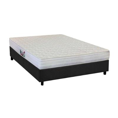 Cama Box Casal: Colchão Ortopédico Herval AG65 Frontier + Base CRC Suede Gray(138x188)