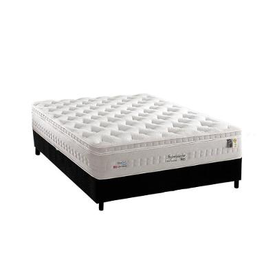 Cama Box Casal: Colchão Molas Ensacadas Anjos MasterPocket Impressione + Base CRC Suede Black(138x188)