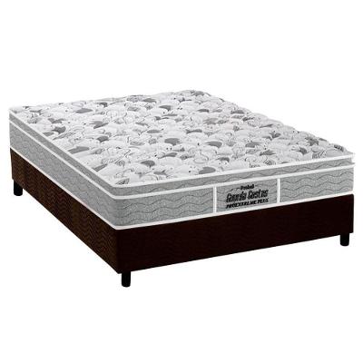 Cama Box Casal: Colchão Ortopédico Probel D45/EP Guarda Costas Próextreme Plus + Base CRC Suede Brown(138x188)