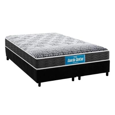 Cama Box Queen: Colchão Anatômico Probel D28/EP Guarda Costas Prómiddle + Base CRC Suede Black(158x198)