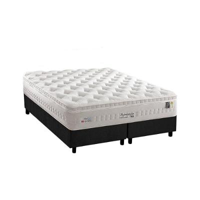 Cama Box King: Colchão Molas Anjos Masterpocket Ensacadas Impressione + Base Cinza(193X203)