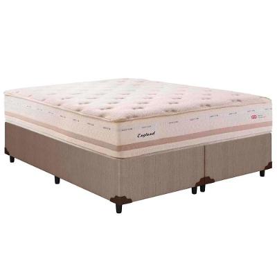 Cama Box Queen: Colchão Molas Herval Maxspring England + Base CRC Courano Clean(158x198)