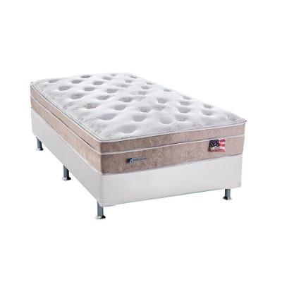 Cama Box Solteiro: Colchão Molas Ensacadas Sealy MasterPocket Miami + Base CRC Courano White(88x188)