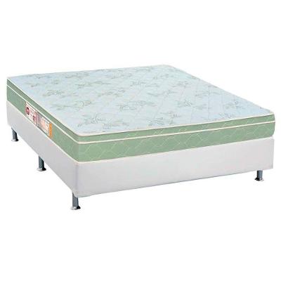 Cama Box Casal: Colchão Espuma Castor D33 Sleep Max + Base Crc Courano White(138X188)