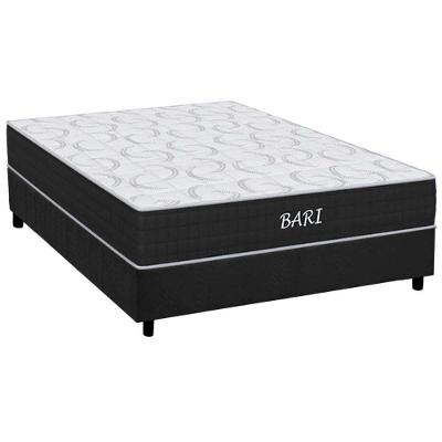 Cama Box Casal: Colchão Espuma Orthoflex D45 Bari + Base CRC Suede Gray(138x188)