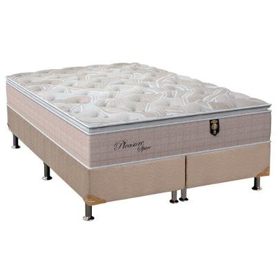 Cama Box King: Colchão Molas Ensacadas Orthoflex MasterPocket Pleasure + Base CRC Suede Clean(193x203)
