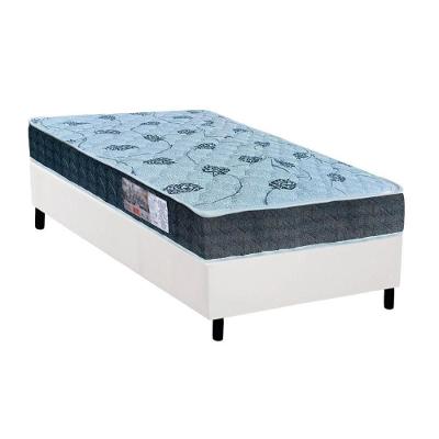 Cama Box Solteiro: Colchão Espuma D45 Orthoflex /EP Anatômico Cecina + Base CRC Suede  White(88x188)