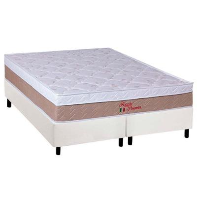 Cama Box Queen: Colchão Ortopédico Orthoflex Foggia Premier + Base CRC Courano White(158x198)