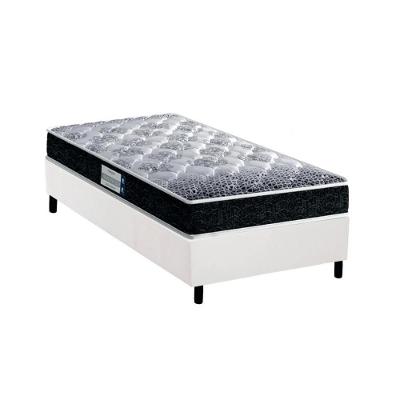 Cama Box Solteiro: Colchão Espuma D33 Probel /EP Anatômico  Advanced Tech1500 + Base CRC Suede White(88x188)