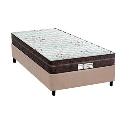 Cama Box Solteiro: Colchão Molas Probel MasterPocket Ensacadas Evolution + Base CRC Suede Clean(88x188)