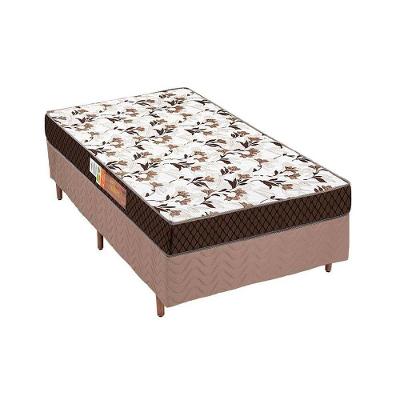 Cama Box Solteiro: Colchão Espuma Polar D28/EP Anatômico Orthoface + Base CRC Rústico Clean(88x188)