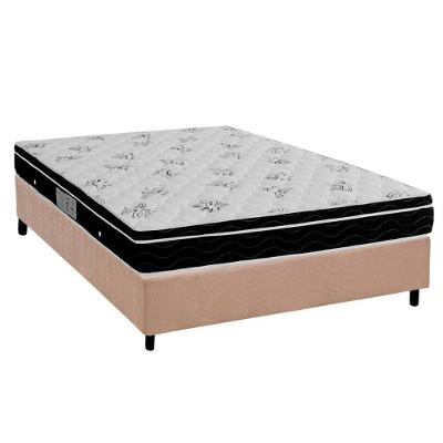 Cama Box Viúva: Colchão Molas Bonnel Ortobom Nanolastic Physical Spring + Base CRC Suede Clean(128x188)