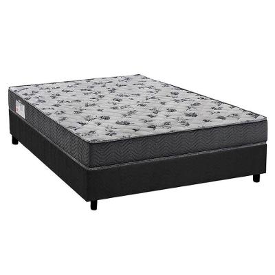 Cama Box Viúva: Colchão Espuma D33 Ortobom /EP Anatômico ISO 100 Ultra Firme + Base CRC Suede Gray(128x188)