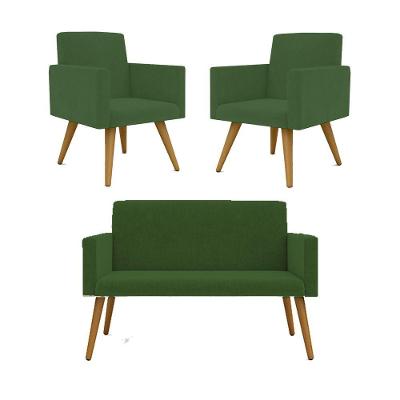 Kit Namoradeira 2 Lugares Reforçada + 2 Poltronas verde
