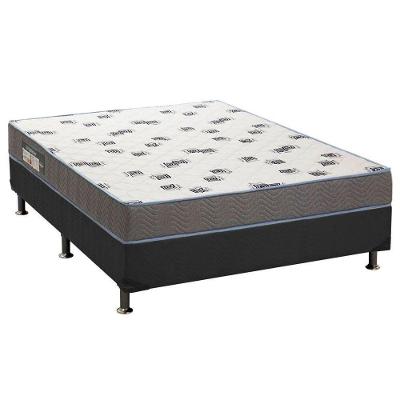Cama Box Casal: Colchão Espuma D33 Ortobom Light + Base CRC Suede Gray(138x188)