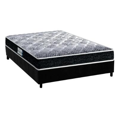 Cama Box Casal: Colchão Espuma D33 Probel /EP  Advanced Tech1500 + Base CRC Suede Black(138x188)
