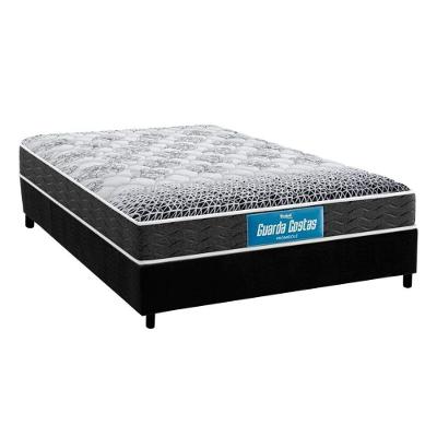 Cama Box Casal: Colchão Anatômico Probel D28/EP Guarda Costas Prómiddle + Base CRC Suede Black(138x188)