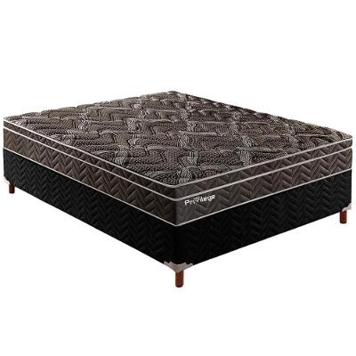 Cama Box Casal: Colchão Molas Paropas MasterPocket Ensacadas Previlege + Base CRC Rústico Black(138x188)