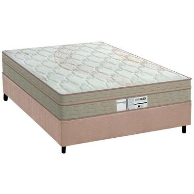 Cama Box Casal: Colchão Molas Probel Prolastic Born + Base CRC Suede Clean(138x188)