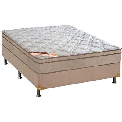 Cama Box Casal: Colchão Molas Ensacadas Castor Pocket Revolution Híbrido + Base CRC Suede Clean(138x188)