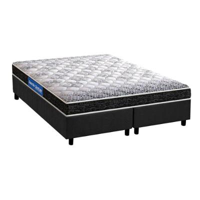 Cama Box King: Colchão Espuma Probel Guarda Costas Super Resistente + Base Crc Suede Gray(193X203)