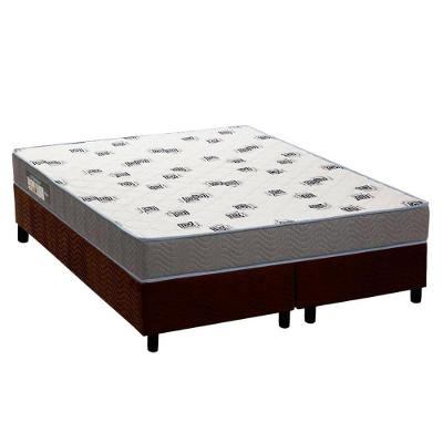 Cama Box Queen: Colchão Espuma D33 Ortobom Light Saúde + Base CRC Suede Brown(158x198)