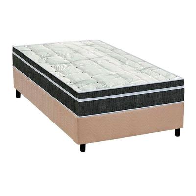 Cama Box Solteiro: Colchão Molas Orthoflex Bonnel Venezia + Base Crc Suede Clean(88X188)