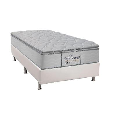 Cama Box Solteiro: Colchão Molas Ensacadas Probel Masterpocket Perfil Springs + Base White(88X188)