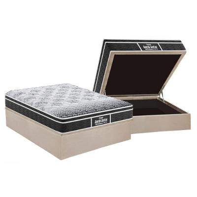 Cama Box Baú Casal: Colchão Anatômico Probel D28 / EP Guarda Costas PróMiddle Plus + Base CRC Suede Clean(138x188)