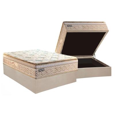 Cama Box Baú Casal: Colchão Molas Ensacadas Paropas MasterPocket Eco Bamboo + Base CRC Courano Clean(138x188)