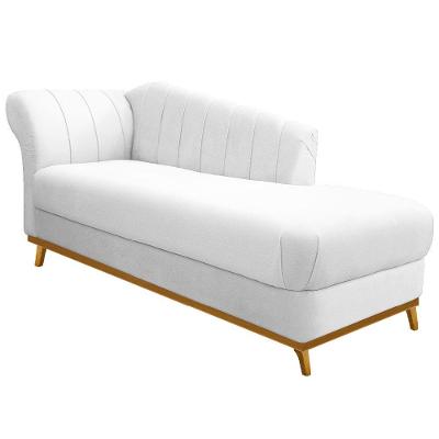 Recamier 140Cm Lado Direito Suede Branco