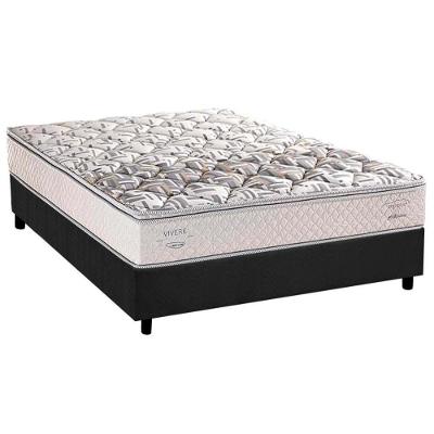 Cama Box Casal: Colchão Anatômico Herval ErgoPlus/EP + Base CRC Suede Gray(138x188)