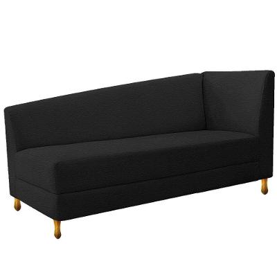 Recamier 160Cm Lado Esquerdo Corano Preto