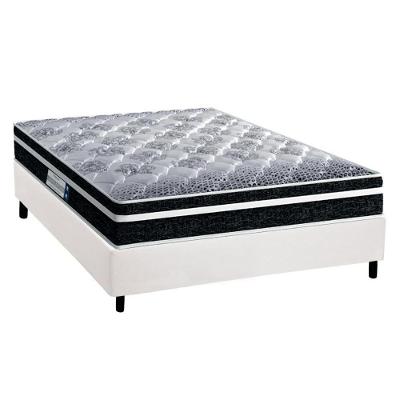 Cama Box Casal: Colchão Espuma D33 Probel /EP  Advanced Tech1500 Plus + Base CRC Courano White(138x188)
