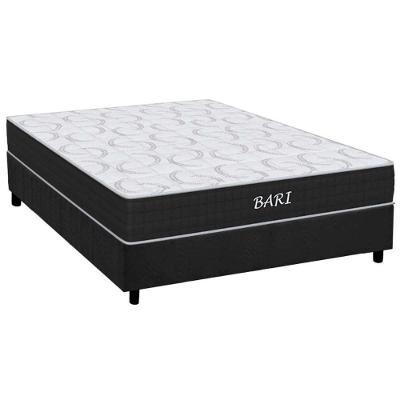 Cama Box Casal: Colchão Espuma D45 Orthoflex Bari + Base CRC Suede Gray(138x188)