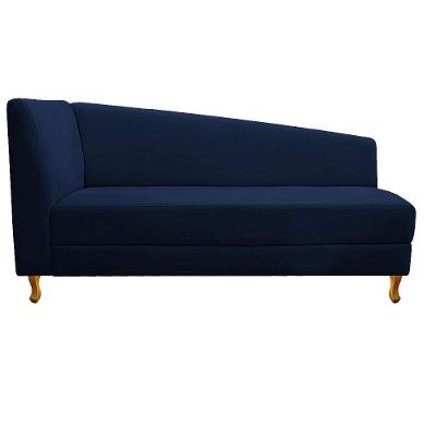Recamier 160Cm Lado Direito Suede Azul Marinho
