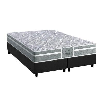 Cama Box King: Colchão Anatômico Probel D28/Ep Advanced Tech1000 Plus + Base Crc Suede Gray(193X203)